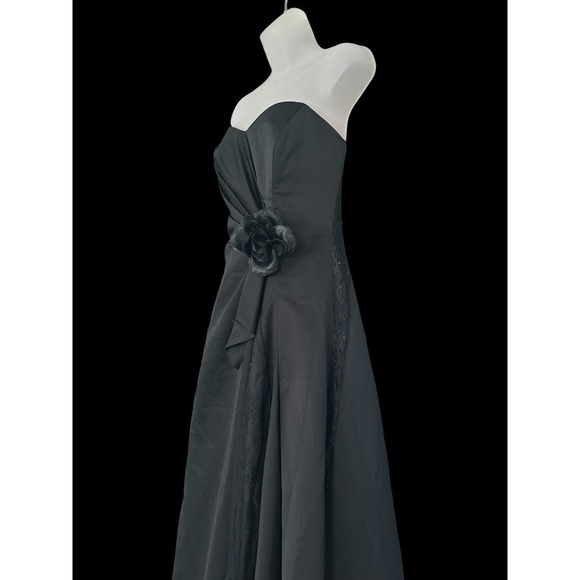 Halloween Play Black Gothic Wedding Evening Dress Pesavento Couture Small Medium - Picture 11 of 14